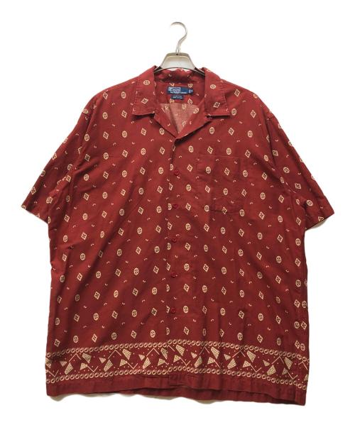 POLO RALPH LAUREN（ポロ・ラルフローレン）POLO RALPH LAUREN (ポロ・ラルフローレン) CLAYTON 紋様 オープンカラーシャツ オレンジ サイズ:XLの古着・服飾アイテム