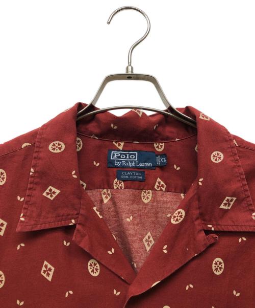 POLO RALPH LAUREN（ポロ・ラルフローレン）POLO RALPH LAUREN (ポロ・ラルフローレン) CLAYTON 紋様 オープンカラーシャツ オレンジ サイズ:XLの古着・服飾アイテム