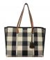 TORY BURCH（トリーバーチ）の古着「PERRY ギンガム トリプルコンパートメント」｜ホワイト×ブラック