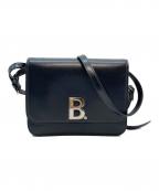 BALENCIAGAバレンシアガ）の古着「Bロゴ ショルダーバッグ レザー」｜ブラック