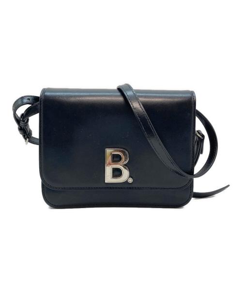 BALENCIAGA（バレンシアガ）BALENCIAGA (バレンシアガ) Bロゴ ショルダーバッグ レザー ブラックの古着・服飾アイテム