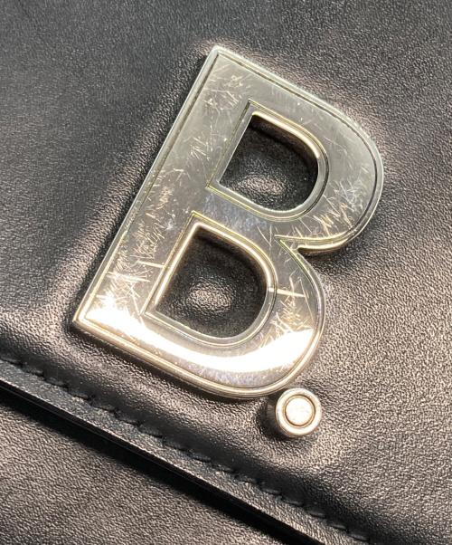 BALENCIAGA（バレンシアガ）BALENCIAGA (バレンシアガ) Bロゴ ショルダーバッグ レザー ブラックの古着・服飾アイテム