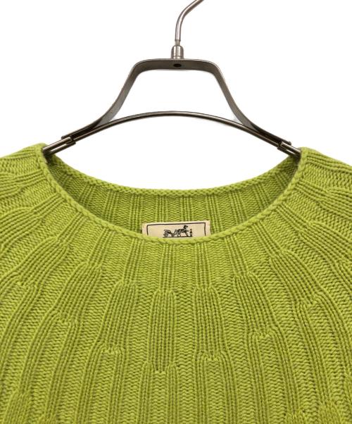 HERMES（エルメス）HERMES (エルメス) カシミヤニット グリーン サイズ:Lの古着・服飾アイテム