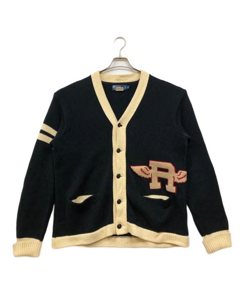 POLO RALPH LAUREN（ポロ・ラルフローレン）POLO RALPH LAUREN (ポロ・ラルフローレン) レタードカーディガン ホワイト×ネイビー サイズ:Mの古着・服飾アイテム