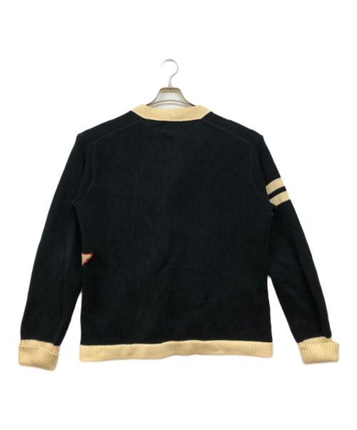 POLO RALPH LAUREN（ポロ・ラルフローレン）POLO RALPH LAUREN (ポロ・ラルフローレン) レタードカーディガン ホワイト×ネイビー サイズ:Mの古着・服飾アイテム