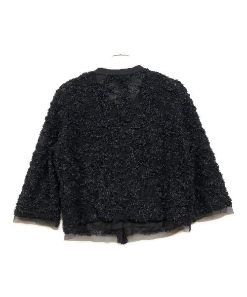 LANVIN COLLECTION（ランバンコレクション）LANVIN COLLECTION (ランバンコレクション) ツイードチュールカーディガン ブラック サイズ:40の古着・服飾アイテム