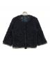 LANVIN COLLECTION（ランバンコレクション）の古着「ツイードチュールカーディガン」｜ブラック