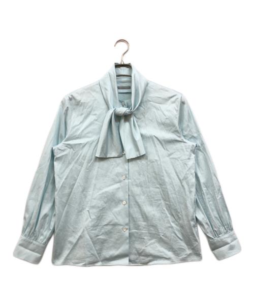 theory luxe（セオリーリュクス）theory luxe (セオリーリュクス) CECILY EMAS ボウタイブラウス ブルー サイズ:38の古着・服飾アイテム