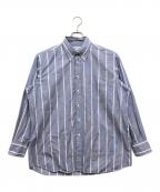 INDIVIDUALIZED SHIRTSインディビジュアライズドシャツ）の古着「ボタンダウンストライプシャツ」｜ブルー