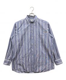 INDIVIDUALIZED SHIRTS（インディビジュアライズドシャツ）の古着「ボタンダウンストライプシャツ」｜ブルー
