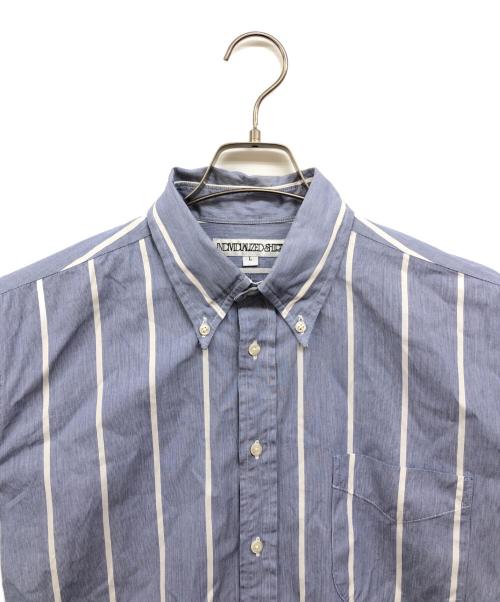 INDIVIDUALIZED SHIRTS（インディビジュアライズドシャツ）INDIVIDUALIZED SHIRTS (インディビジュアライズドシャツ) ボタンダウンストライプシャツ ブルー サイズ:Lの古着・服飾アイテム