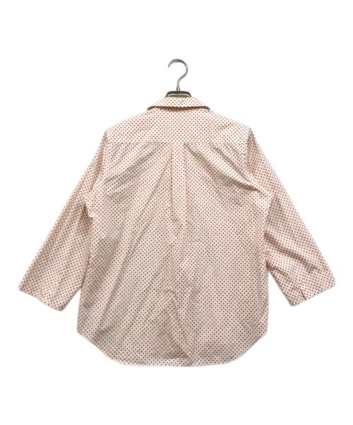 ROBE DE CHAMBRE COMME DES GARCONS（ローブドシャンブル コムデギャルソン）ROBE DE CHAMBRE COMME DES GARCONS (ローブドシャンブル コムデギャルソン) オールド丸襟ドットシャツ ホワイト×レッド サイズ:Mの古着・服飾アイテム