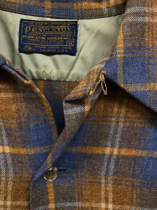 PENDLETON（ペンドルトン）PENDLETON (ペンドルトン) ウールチェックシャツ ブラウン サイズ:Mの古着・服飾アイテム