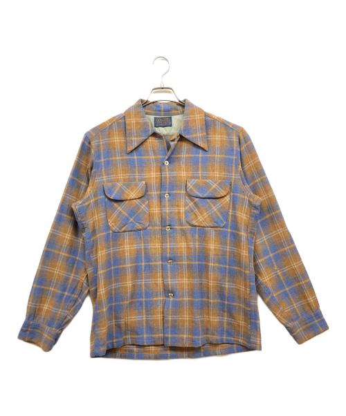 PENDLETON（ペンドルトン）PENDLETON (ペンドルトン) ウールチェックシャツ ブラウン サイズ:Mの古着・服飾アイテム