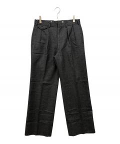 2001AW ISSEY MIYAKE MEN ワイドスラックス SULLEN 中古・古着通販】ISSEY MIYAKE MEN (イッセイミヤケメン) シワ加工