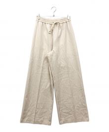 Spick and Span（スピック＆スパン）の古着「ウォッシャブルPEイージースラックスパンツ」｜アイボリー