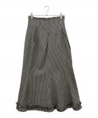 HOUGA MOEISHIDAホウガ）の古着「ODETTE SKIRT」｜ベージュ×ブラック