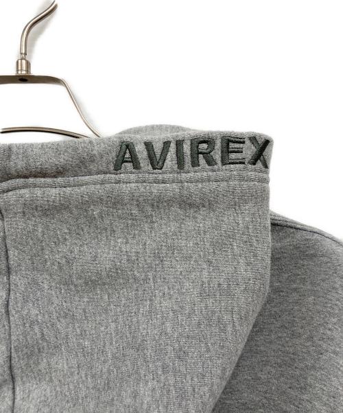 AVIREX（アヴィレックス）AVIREX (アヴィレックス) ナイロン切替フーディ グレー×ネイビー サイズ:2XLの古着・服飾アイテム