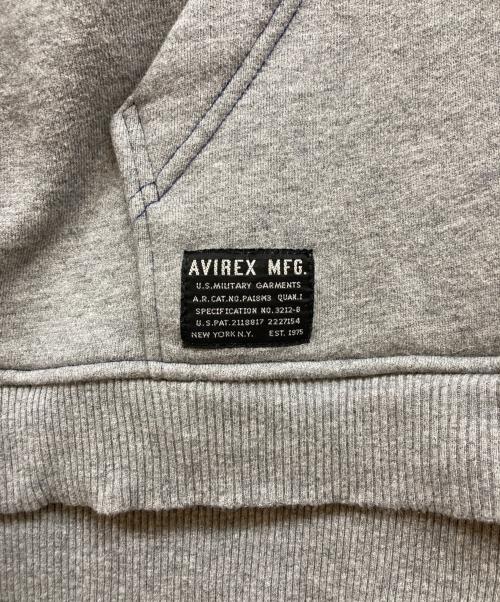 AVIREX（アヴィレックス）AVIREX (アヴィレックス) ナイロン切替フーディ グレー×ネイビー サイズ:2XLの古着・服飾アイテム
