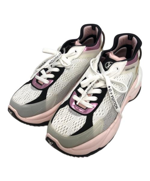 LOUIS VUITTON（ルイ ヴィトン）LOUIS VUITTON (ルイ ヴィトン) ラン55ライン ローカットスニーカー ホワイト×ピンク サイズ:39の古着・服飾アイテム