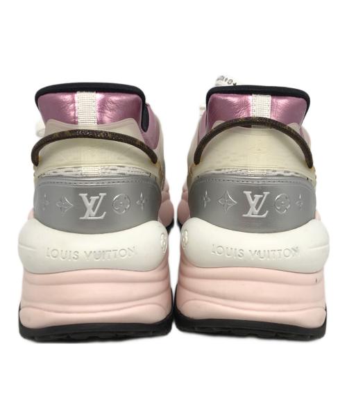 LOUIS VUITTON（ルイ ヴィトン）LOUIS VUITTON (ルイ ヴィトン) ラン55ライン ローカットスニーカー ホワイト×ピンク サイズ:39の古着・服飾アイテム