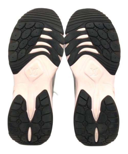 LOUIS VUITTON（ルイ ヴィトン）LOUIS VUITTON (ルイ ヴィトン) ラン55ライン ローカットスニーカー ホワイト×ピンク サイズ:39の古着・服飾アイテム