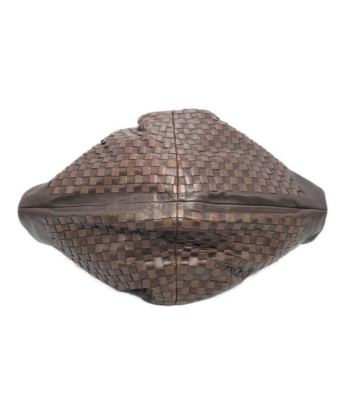 BOTTEGA VENETA（ボッテガベネタ）BOTTEGA VENETA (ボッテガベネタ) イントレチャートワンショルダーバッグ ブラウンの古着・服飾アイテム