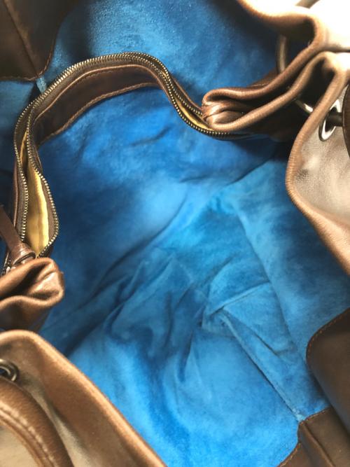 BOTTEGA VENETA（ボッテガベネタ）BOTTEGA VENETA (ボッテガベネタ) イントレチャートワンショルダーバッグ ブラウンの古着・服飾アイテム