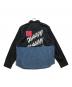 DIESEL (ディーゼル) パッチワークデザイン切替シャツ ブラック サイズ:XL：8000円