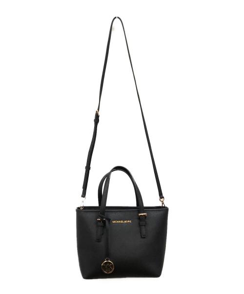 MICHAEL KORS（マイケル・コース）MICHAEL KORS (マイケル・コース) JET SET TRAVEL キャリーオール コンバーチブル トップジップ トート ブラックの古着・服飾アイテム