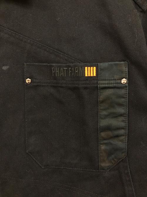 PHAT FARM（ファットファーム）PHAT FARM (ファットファーム) ジップアップワークジャケット ブラック サイズ:XLの古着・服飾アイテム