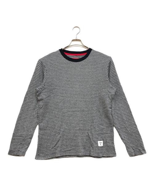 SUPREME（シュプリーム）Supreme (シュプリーム) JACQUARD CHECKER SWEATER グレー×ブラック サイズ:Mの古着・服飾アイテム