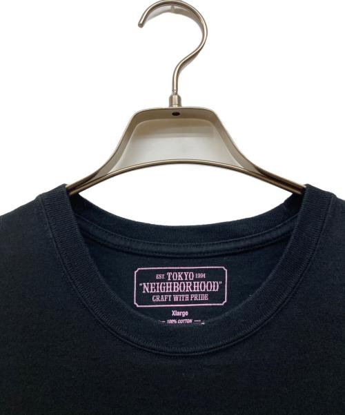 NEIGHBORHOOD（ネイバーフッド）NEIGHBORHOOD (ネイバーフッド) NBHD SQUAD TEE ブラック×ピンク サイズ:XLの古着・服飾アイテム