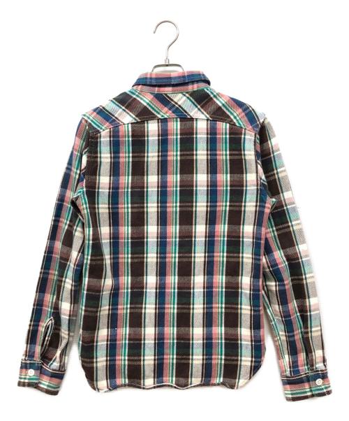 EIGHT G（エイトジー）EIGHT G (エイトジー) マチ付フランネルシャツ レッド サイズ:Sの古着・服飾アイテム