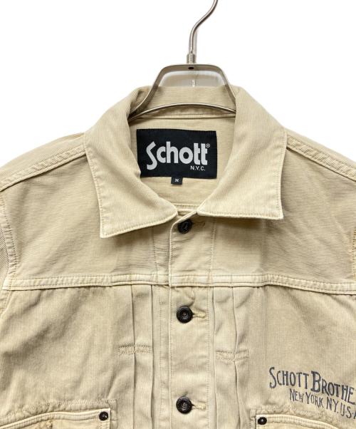 Schott（ショット）Schott (ショット) 2nd タイプ コーデュロイトラッカージャケット ベージュ サイズ:Mの古着・服飾アイテム