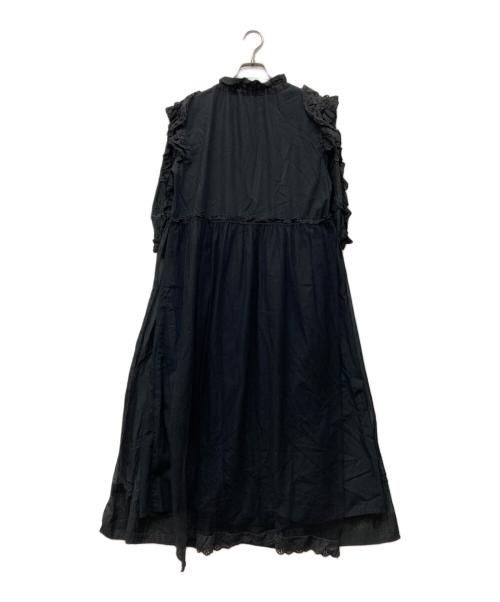 TORI-TO（トリト）TORI-TO (トリト) BEAMS BOY (ビームスボーイ) ラッフル 5分袖ドレス ブラック サイズ:36Mの古着・服飾アイテム