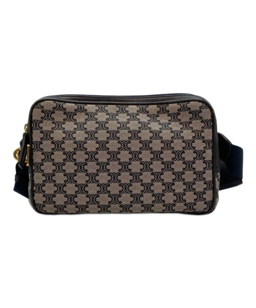 CELINE（セリーヌ）CELINE (セリーヌ) マカダム ショルダーバッグ グレー×ブラックの古着・服飾アイテム