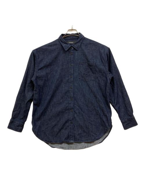 LAUREN RALPH LAUREN（ローレンラルフローレン）LAUREN RALPH LAUREN (ローレンラルフローレン) ロゴ刺繍 デニムシャツ インディゴ サイズ:Lの古着・服飾アイテム