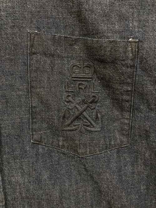 LAUREN RALPH LAUREN（ローレンラルフローレン）LAUREN RALPH LAUREN (ローレンラルフローレン) ロゴ刺繍 デニムシャツ インディゴ サイズ:Lの古着・服飾アイテム