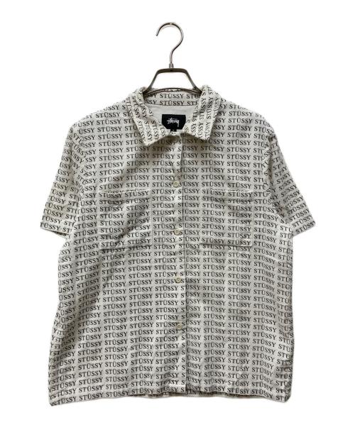 stussy（ステューシー）stussy (ステューシー) オープンカラーコーデュロイシャツ ブラック×ホワイト サイズ:Ｓの古着・服飾アイテム