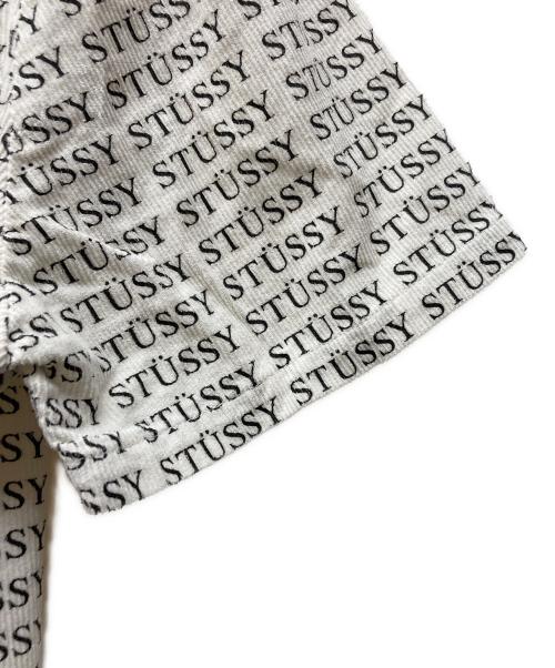 stussy（ステューシー）stussy (ステューシー) オープンカラーコーデュロイシャツ ブラック×ホワイト サイズ:Ｓの古着・服飾アイテム