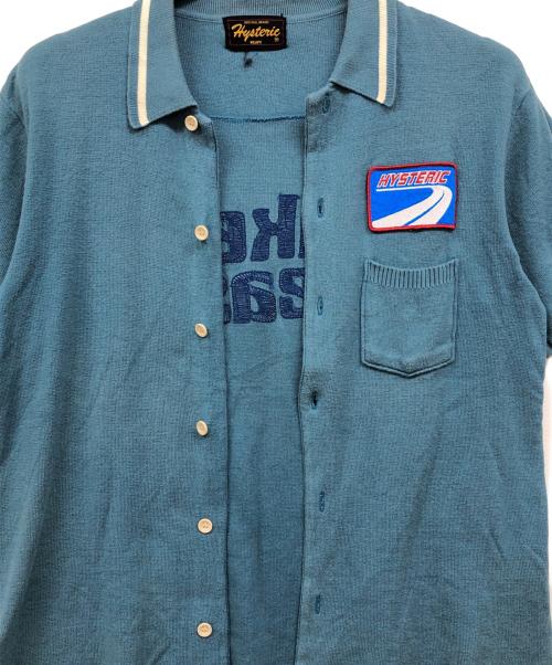 hysterics（ヒステリックス）hysterics (ヒステリックス) ニットボーリングシャツ スカイブルー サイズ:Freeの古着・服飾アイテム