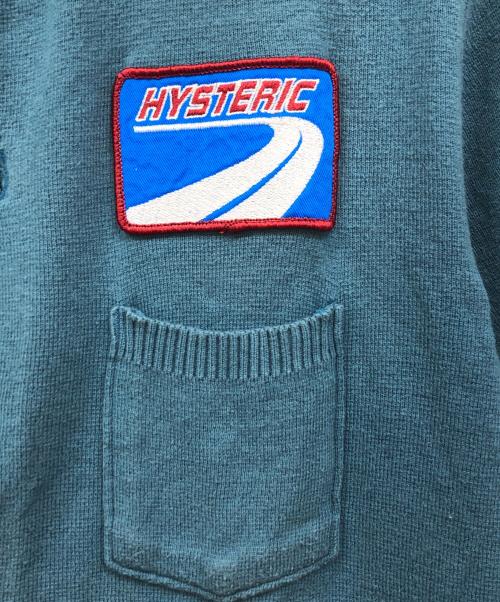 hysterics（ヒステリックス）hysterics (ヒステリックス) ニットボーリングシャツ スカイブルー サイズ:Freeの古着・服飾アイテム