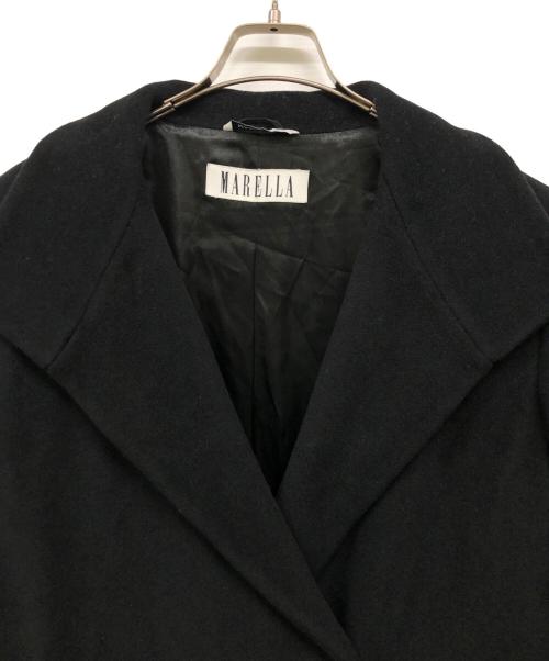MARELLA（マレーラ）MARELLA (マレーラ) ベルテッドウールコート ブラック サイズ:42の古着・服飾アイテム