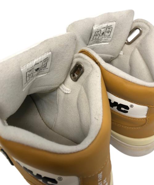 Sangacio（サンガッチョ）SANGACIO (サンガッチョ) ハイカットスニーカー ホワイト×イエロー サイズ:27.5㎝の古着・服飾アイテム