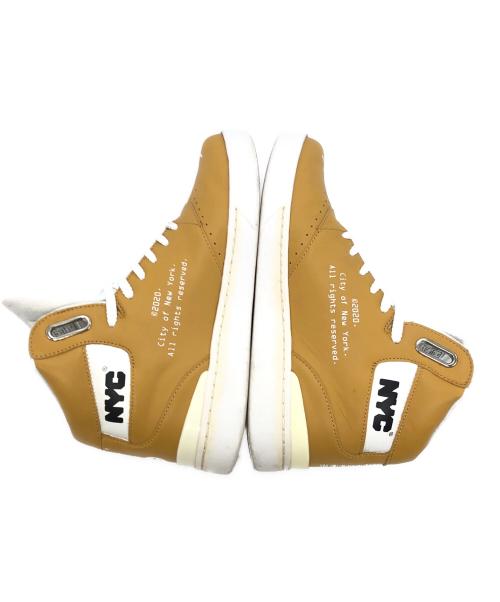 Sangacio（サンガッチョ）SANGACIO (サンガッチョ) ハイカットスニーカー ホワイト×イエロー サイズ:27.5㎝の古着・服飾アイテム