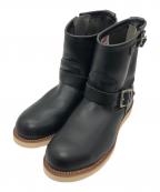 RED WINGレッドウィング）の古着「ショートエンジニアブーツ」｜ブラック