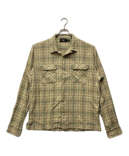 RRL（ダブルアールエル）RRL (ダブルアールエル) ネルシャツ ベージュ サイズ:Lの古着・服飾アイテム