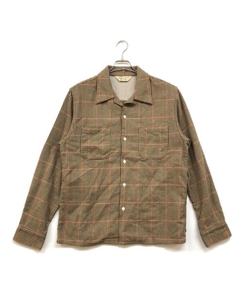 JELADO（ジェラード）JELADO (ジェラード) ハウンドトゥースシャツ ベージュ サイズ:XLの古着・服飾アイテム