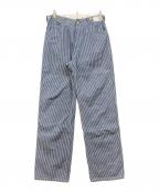 WAREHOUSEウエアハウス）の古着「Lot 1234 ヒッコリーパンツ」｜インディゴ